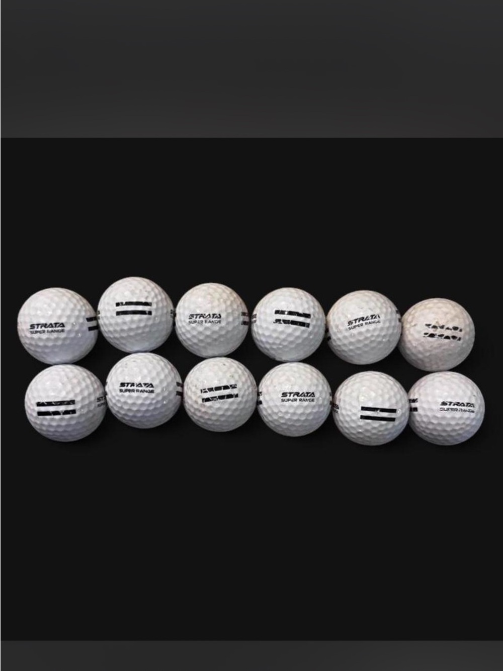 Strata Super Range White Golf Balls - Set of 12